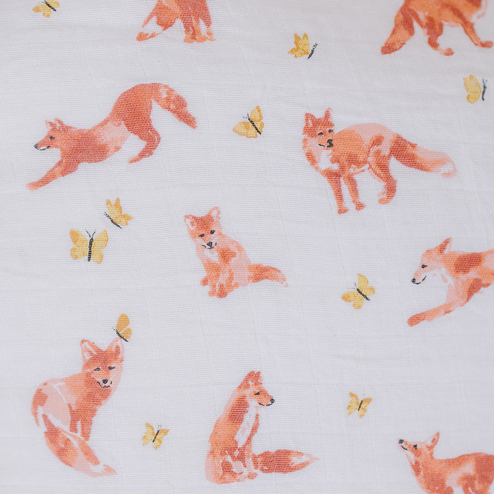 Fox Tales + Prairie Oh So Soft Muslin Swaddle Blanket Set - Bebe au Lait