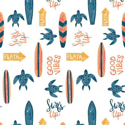 Surf Single Oh-So-Soft Muslin Swaddle Blanket - Swaddle Blanket - Bebe au Lait