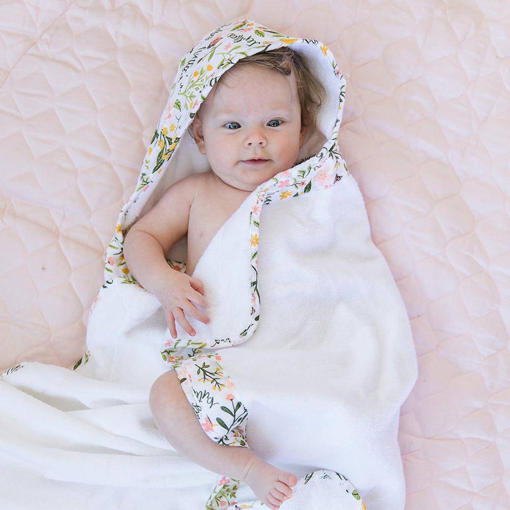Flutterby Baby Hooded Towel - Hooded Towel - Bebe au Lait