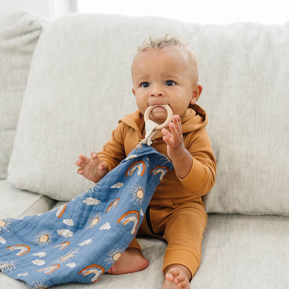 Hello Sunshine Classic Muslin Teether Blanket