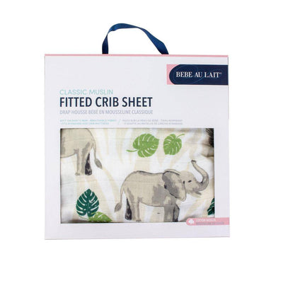 Jungle Classic Muslin Crib Sheet - Crib Sheet - Bebe au Lait