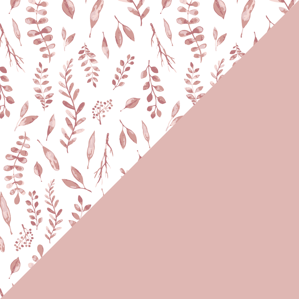 Pink Leaves + Cotton Candy Bandana Bib Set - Bib - Bebe au Lait