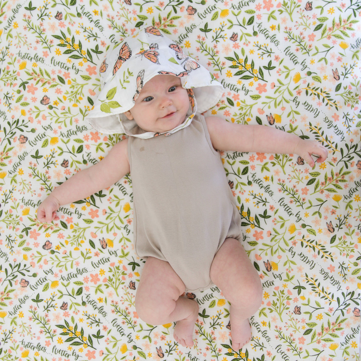 Flutterby Oh So Soft Muslin Crib Sheet - Bebe au Lait