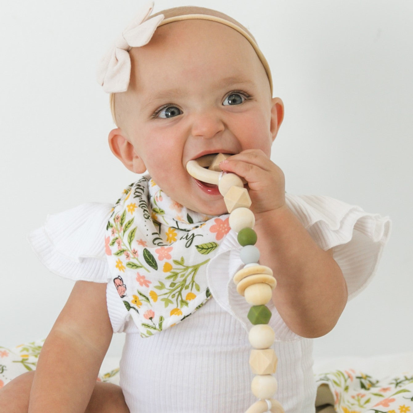 Flutterby Oh So Soft Muslin Bandana Bib - Bebe au Lait