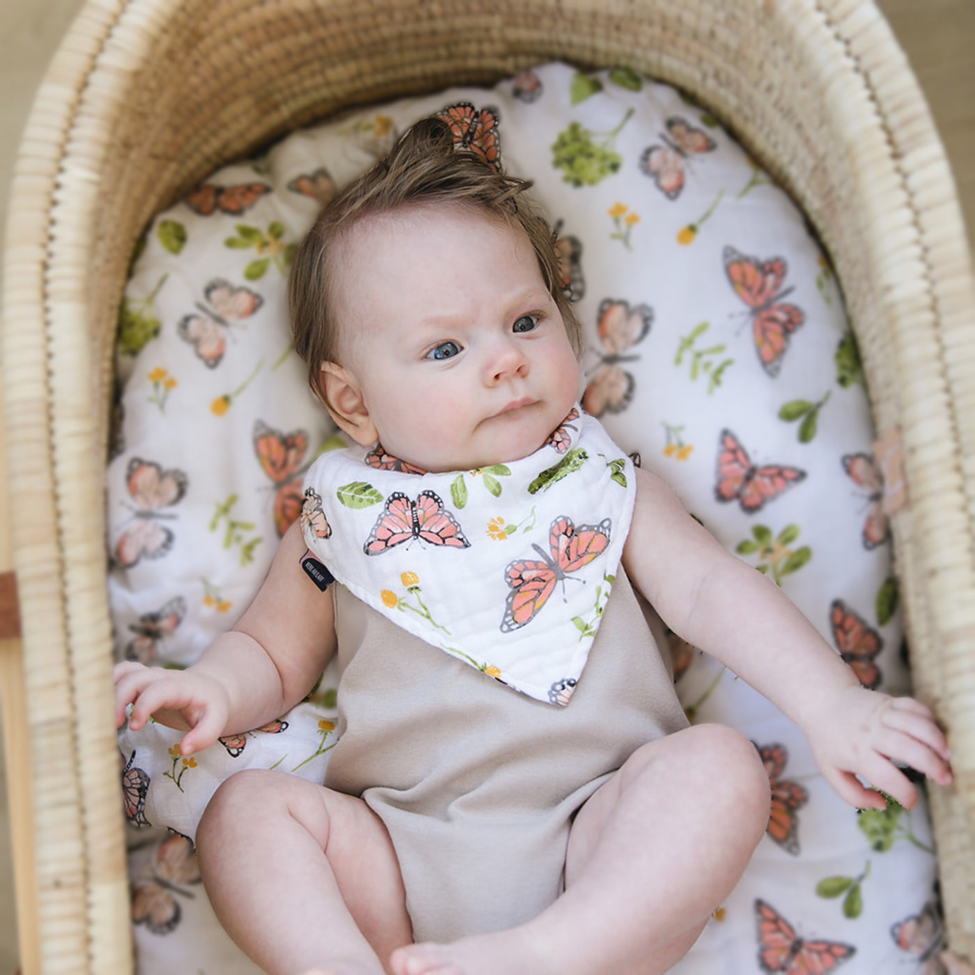 Butterfly Oh So Soft Muslin Bandana Bib - Bebe au Lait