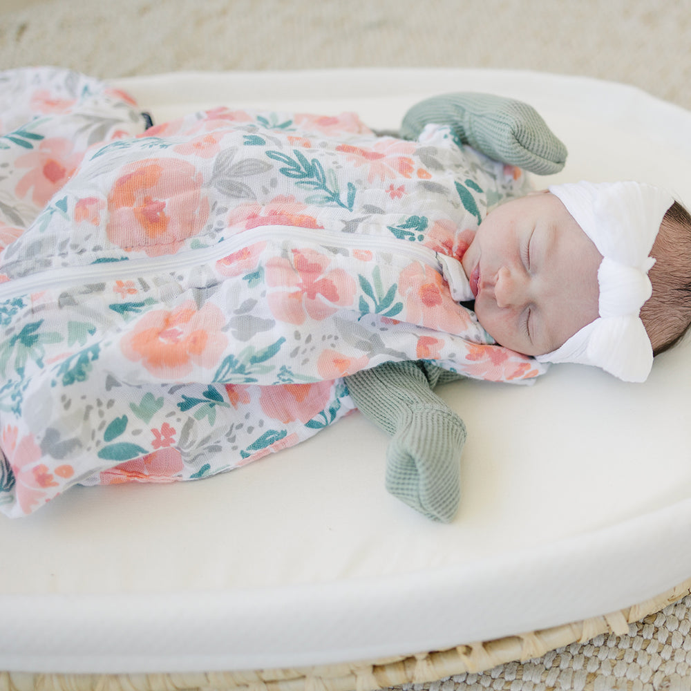 Floret Classic Muslin Bedtime Sleeper - Bebe au Lait