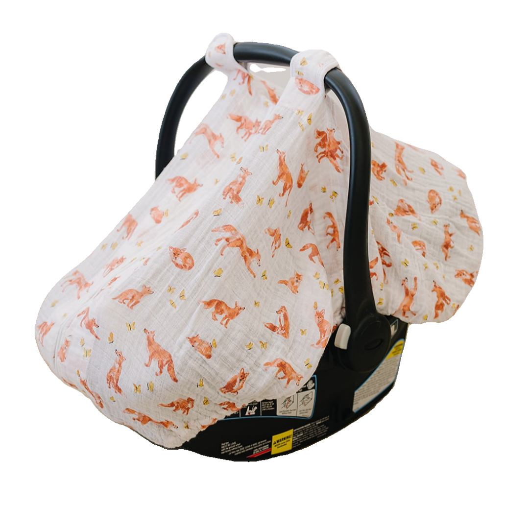 Fox Tales Car Seat Cover - Bebe au Lait