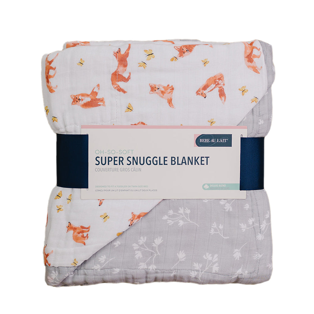 Fox Tales + Prairie Oh So Soft Muslin Super Snuggle Blanket - Bebe au Lait