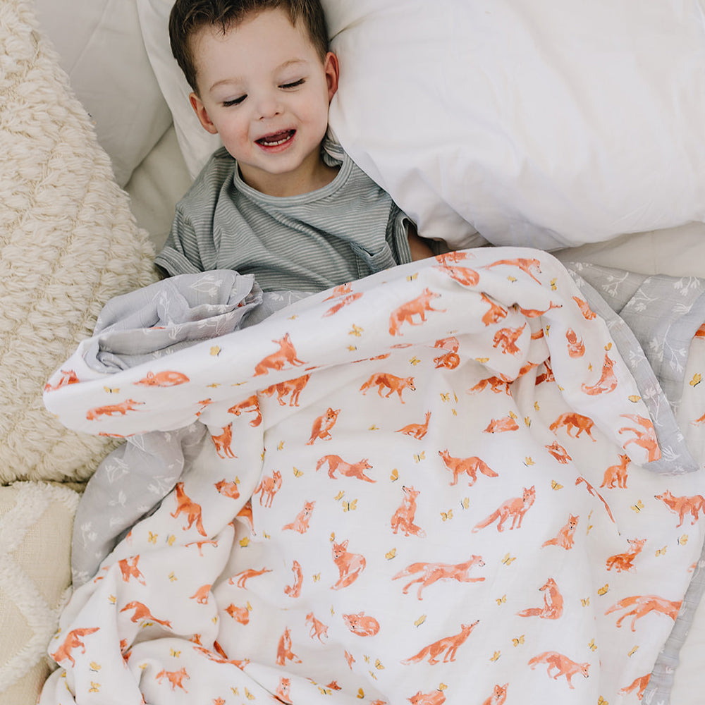 Fox Tales + Prairie Oh So Soft Snuggle Blanket - Bebe au Lait