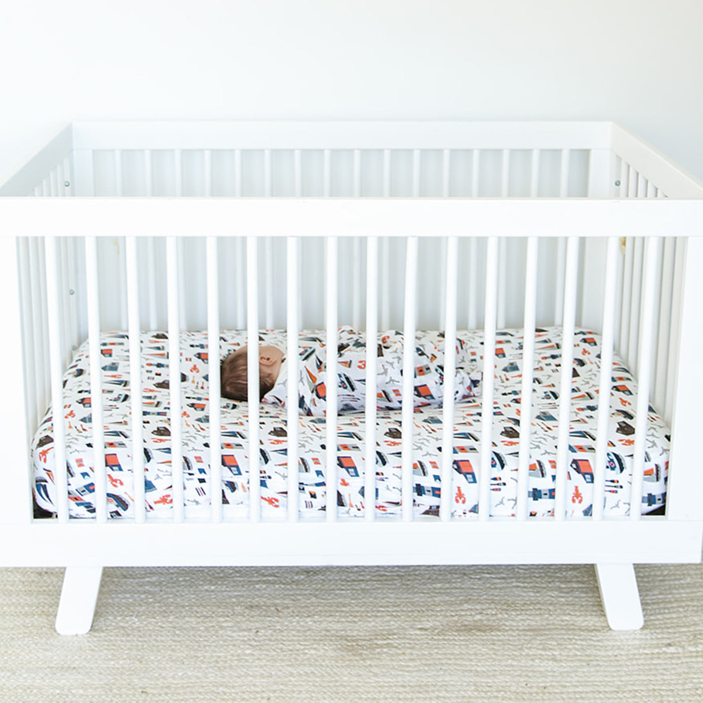 Nautical Oh So Soft Muslin Crib Sheet - Bebe au Lait