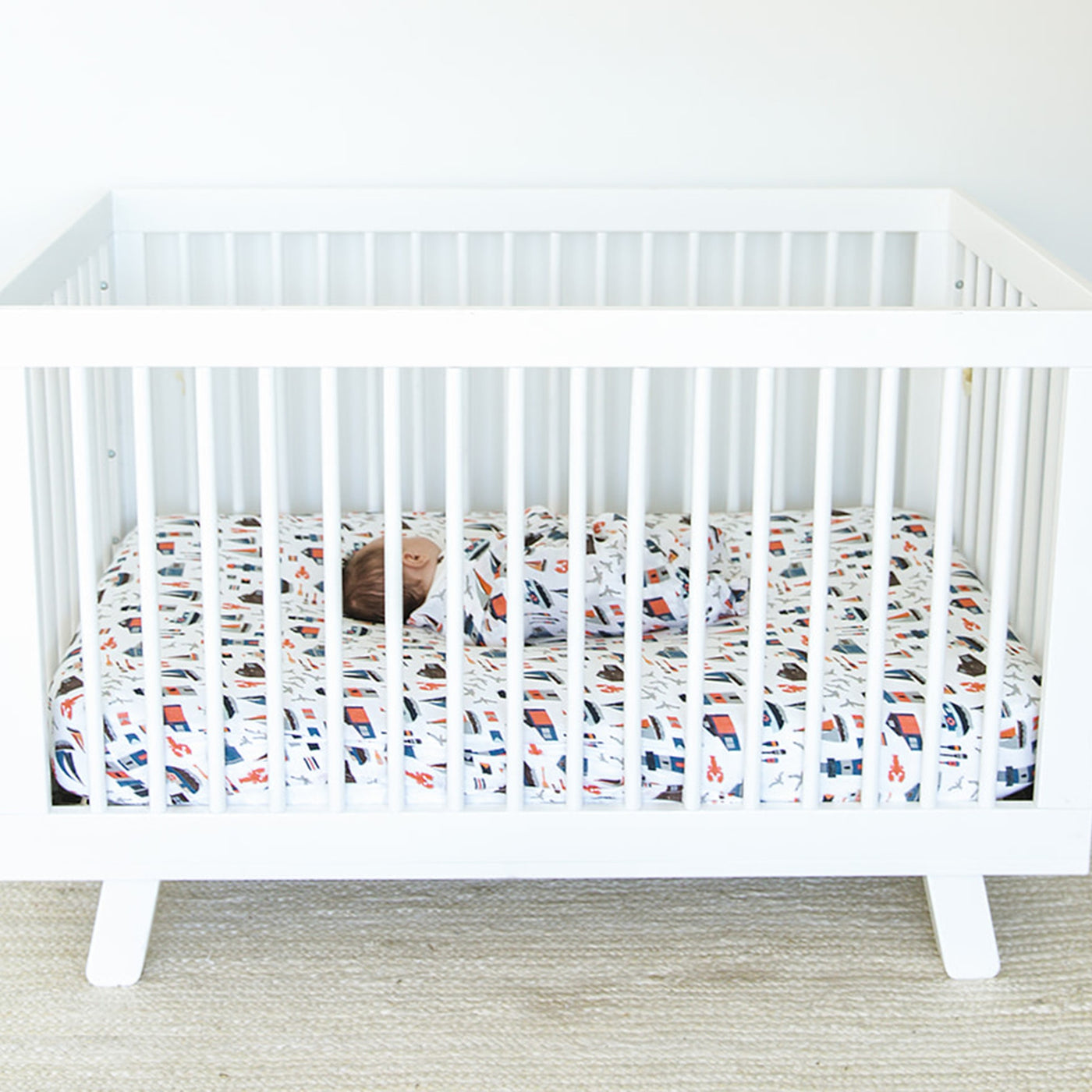 Nautical Oh So Soft Muslin Crib Sheet - Bebe au Lait