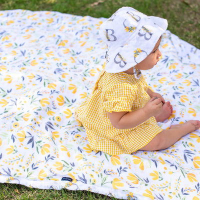 Royal Garden + Floral Alphabet Oh So Soft Snuggle Blanket - Bebe au Lait