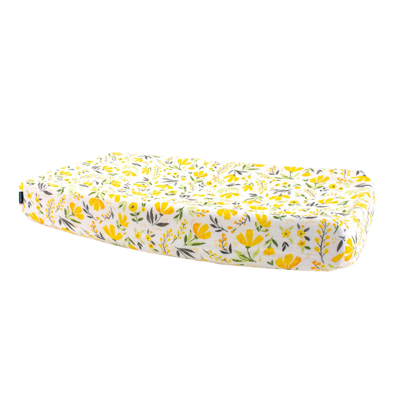 Floral Alphabet Oh So Soft Muslin Crib Sheet + Royal Garden Oh So Soft Muslin Changing Pad Cover Set - Bebe au Lait