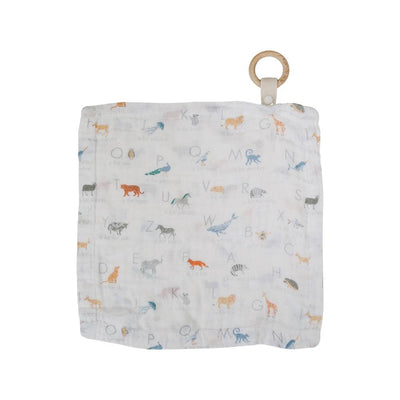 Animal Alphabet Oh-So-Soft Muslin Teether Blanket - Teether Blanket - Bebe au Lait
