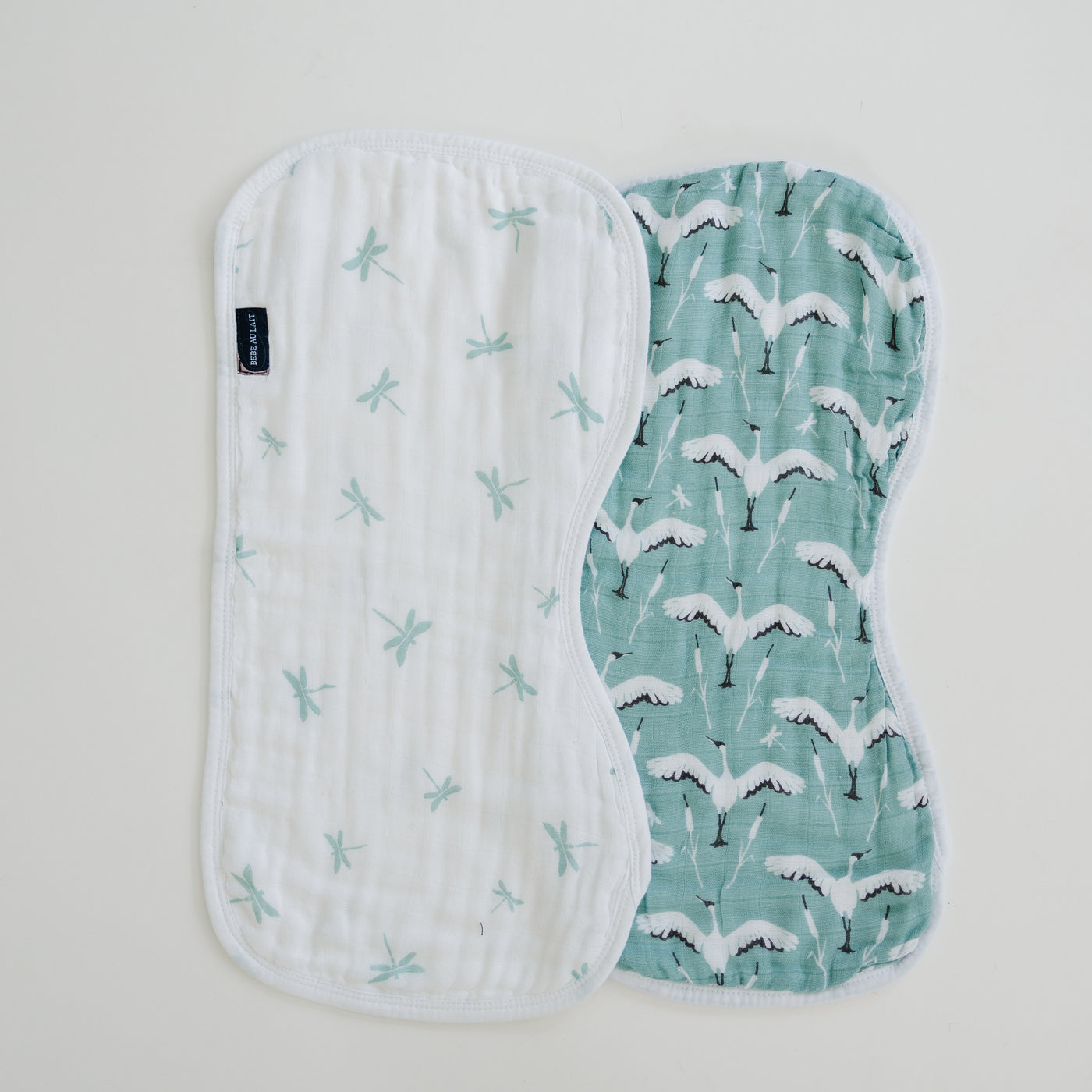 Crane + Dragonfly Oh So Soft Muslin Burp Cloths Set - Burp Cloths - Bebe au Lait