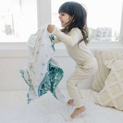 Crane + Dragonfly Oh-So-Soft Muslin Snuggle Blanket - Snuggle Blanket - Bebe au Lait