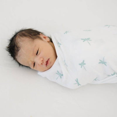 Crane + Dragonfly Oh-So-Soft Muslin Swaddle Blanket Set - Swaddle Blanket - Bebe au Lait