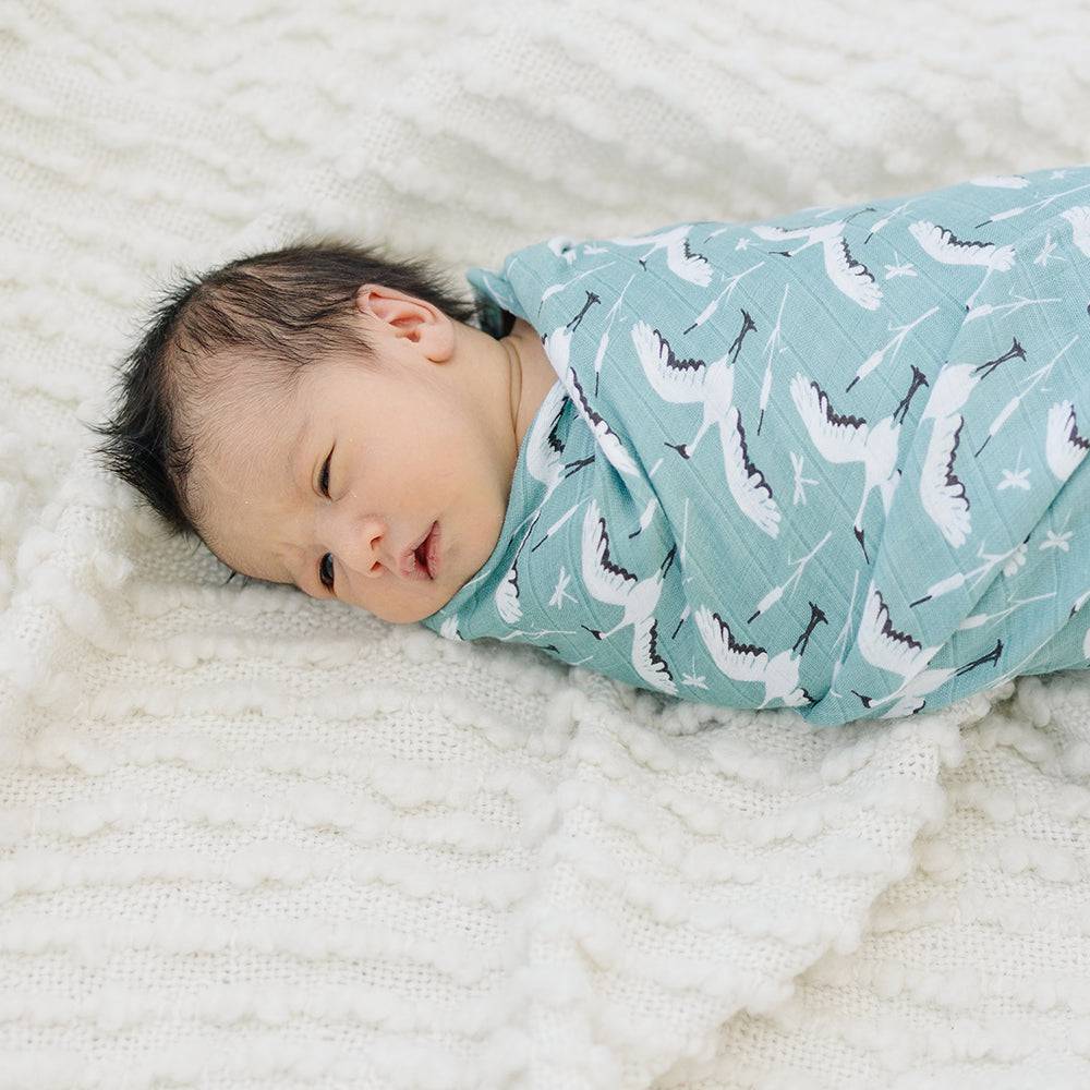 Crane + Dragonfly Oh-So-Soft Muslin Swaddle Blanket Set - Swaddle Blanket - Bebe au Lait