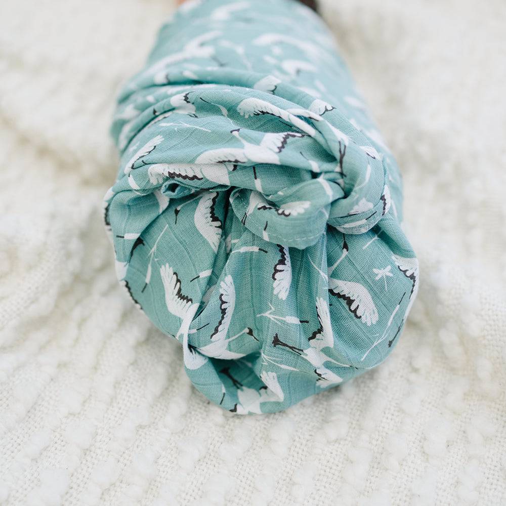 Crane + Dragonfly Oh-So-Soft Muslin Swaddle Blanket Set - Swaddle Blanket - Bebe au Lait