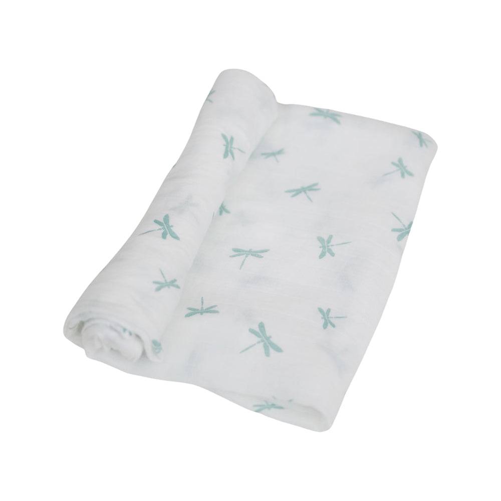 Dragonfly Oh-So-Soft Muslin Single Swaddle Blanket - Swaddle Blanket - Bebe au Lait