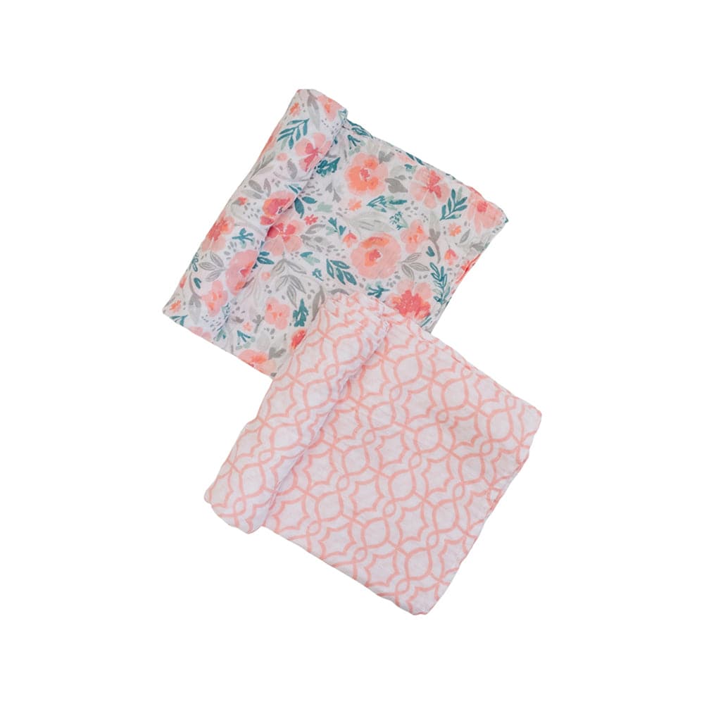 Floret + Trellis Classic Muslin Swaddle Blanket Set - Swaddle Blanket - Bebe au Lait