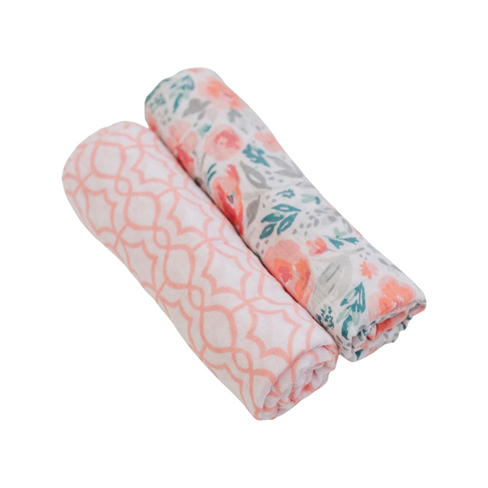 Floret + Trellis Classic Muslin Swaddle Blanket Set - Swaddle Blanket - Bebe au Lait