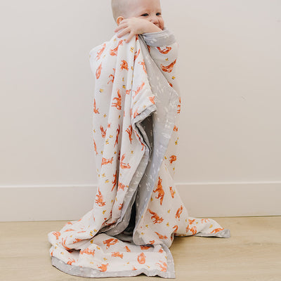 Fox Tales + Prairie Oh So Soft Snuggle Blanket - Bebe au Lait