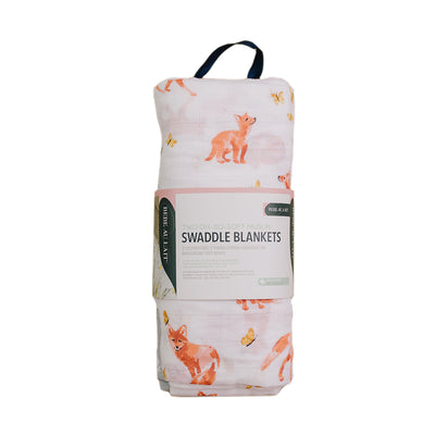 Fox Tales + Prairie Oh So Soft Muslin Swaddle Blanket Set - Bebe au Lait