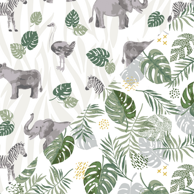 Jungle + Rainforest Classic Muslin Super Snuggle Blanket - Super Snuggle Blanket - Bebe au Lait