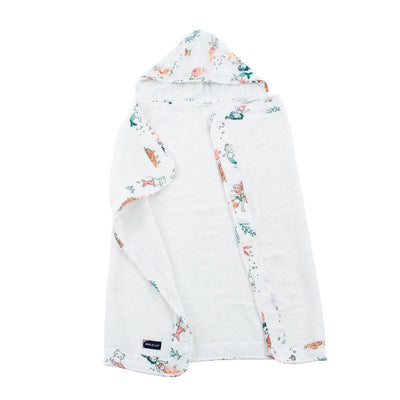 Mermaid Baby Hooded Towel - Hooded Towel - Bebe au Lait