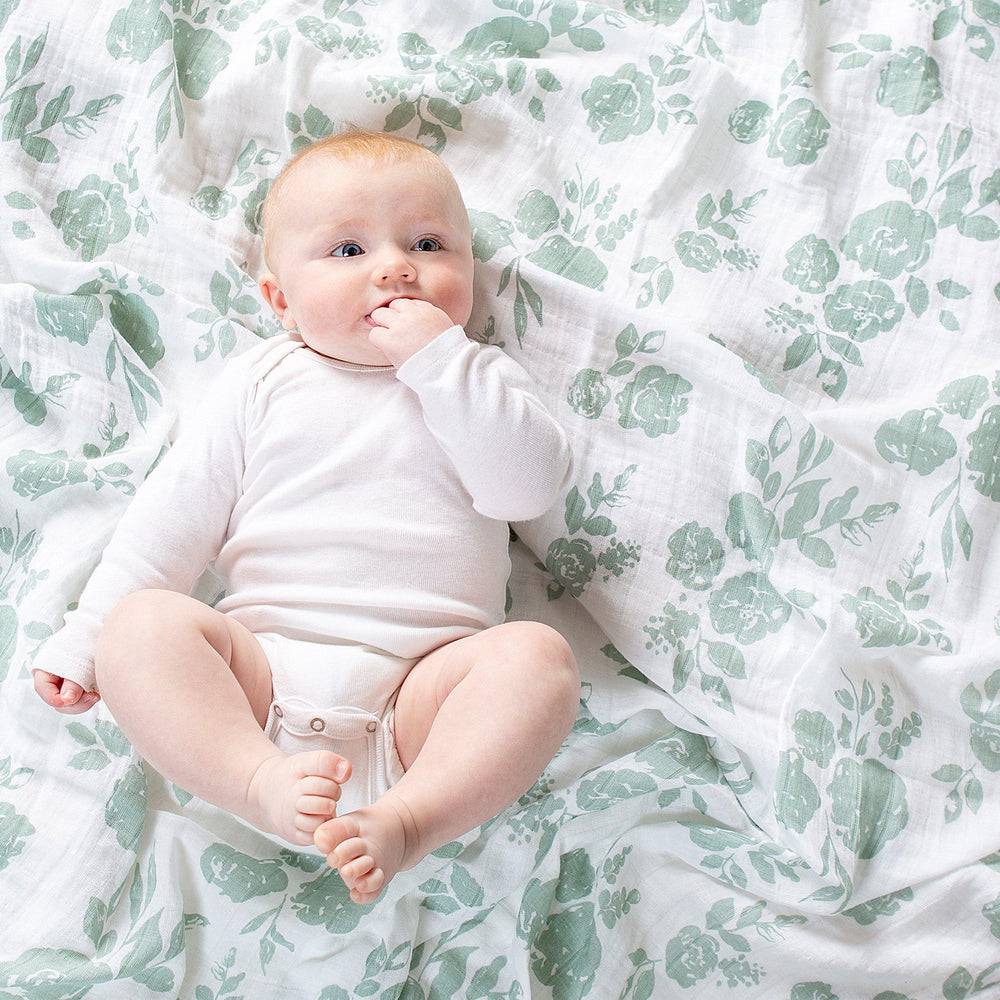 Floral muslin swaddle blanket cheap