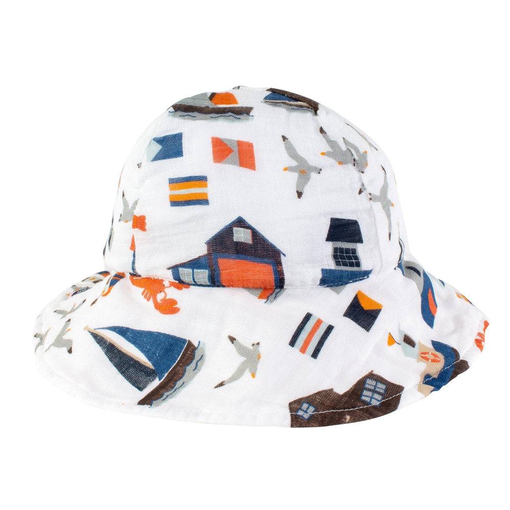 Nautical Oh-So-Soft Muslin Sun Hat - Sun Hat - Bebe au Lait