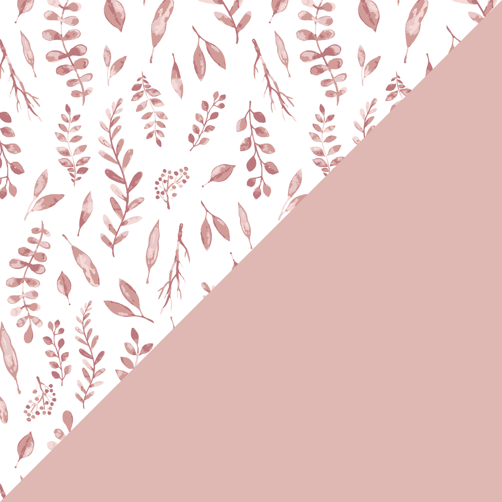 Pink Leaves + Cotton Candy Swaddle Blanket Set - Swaddle Blanket - Bebe au Lait