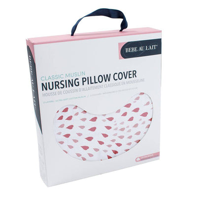 Rose Quartz Classic Muslin Nursing Pillow Slipcover - Nursing Pillow Slipcover - Bebe au Lait
