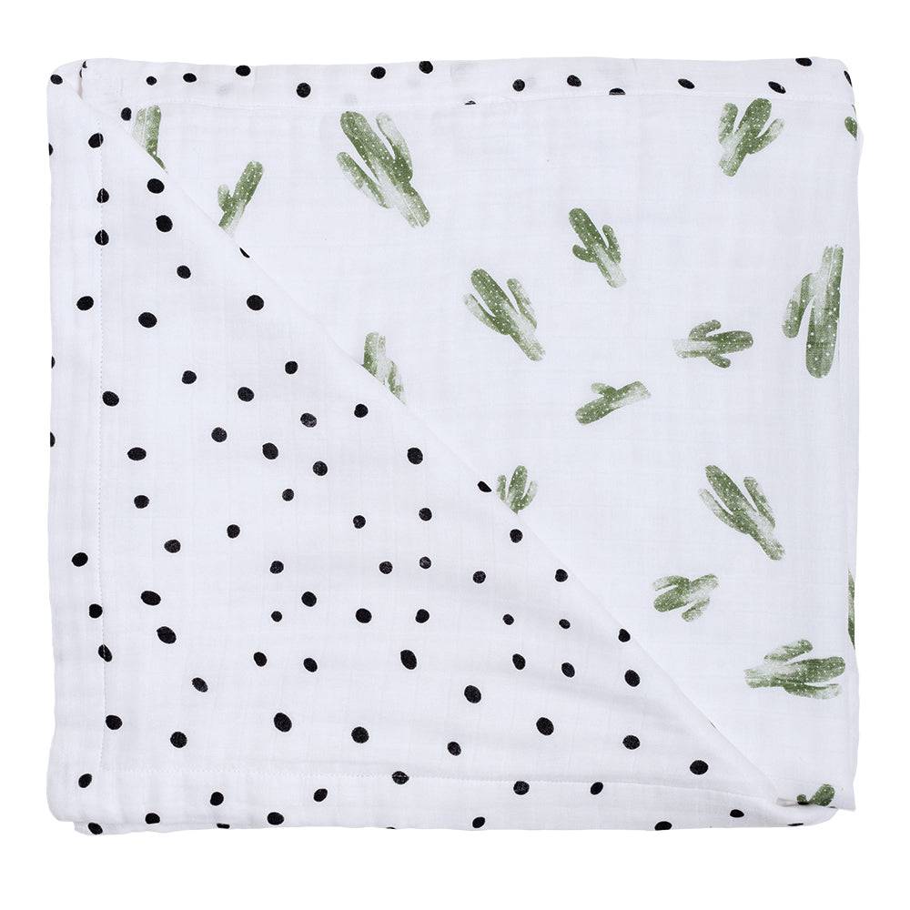 Saguaro + Dottie Oh-So-Soft Muslin Snuggle Blanket - Snuggle Blanket - Bebe au Lait