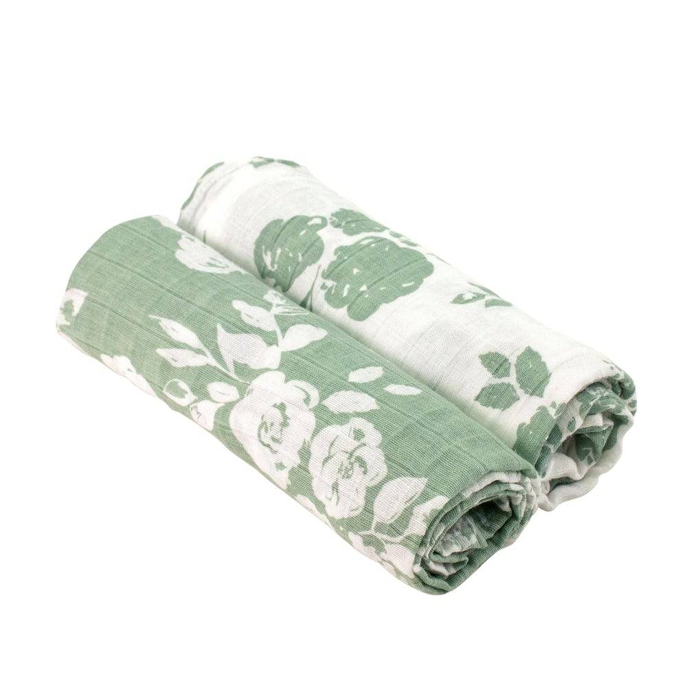 Vintage Floral + Modern Floral Swaddle Blanket Set - Swaddle Blanket - Bebe au Lait