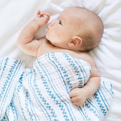 Wyoming + Western Stripe Classic Muslin Swaddle Blanket Set - Swaddle Blanket - Bebe au Lait