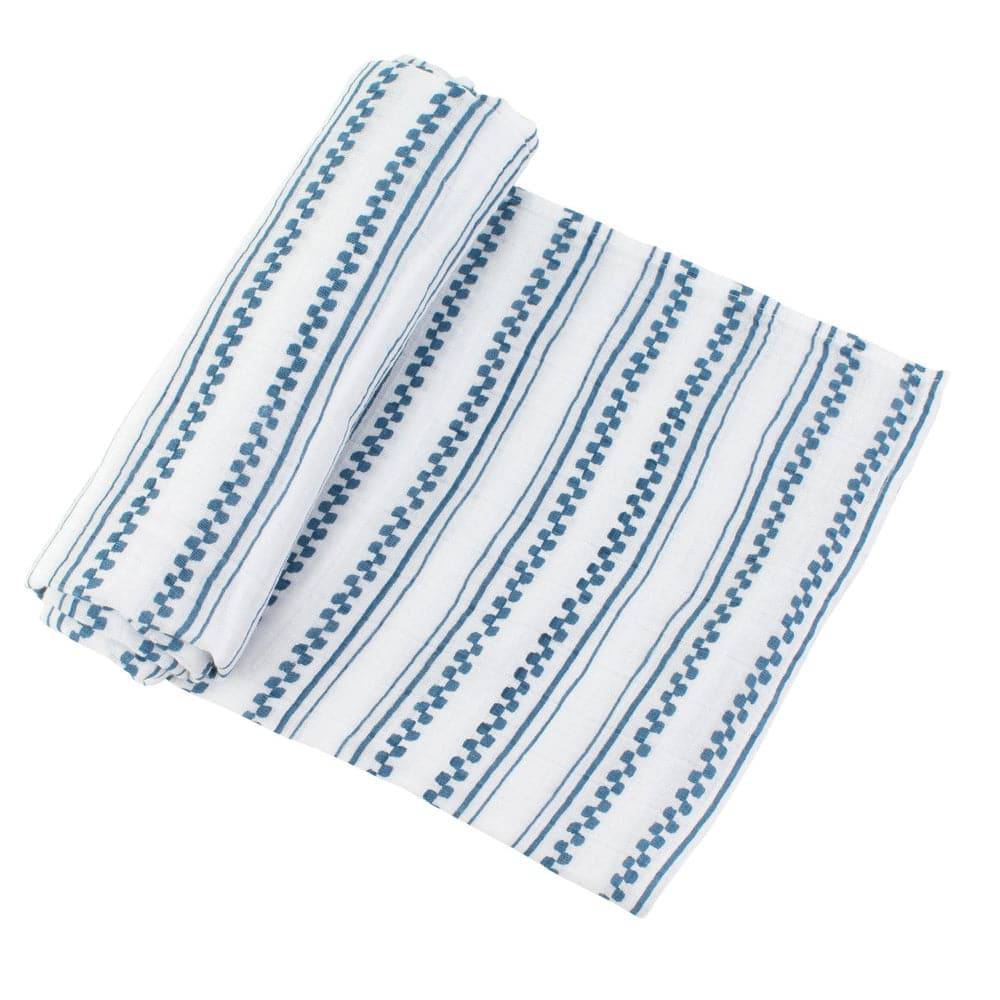 Wyoming + Western Stripe Classic Muslin Swaddle Blanket Set - Swaddle Blanket - Bebe au Lait