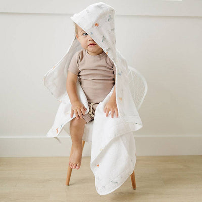 Animal Alphabet Baby Hooded Towel - Hooded Towel - Bebe au Lait