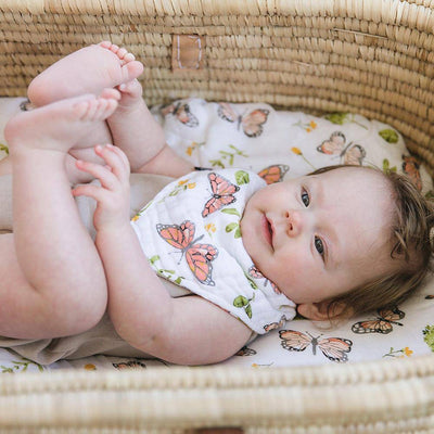 Butterfly Oh-So-Soft Muslin Bandana Bib - Bib - Bebe au Lait