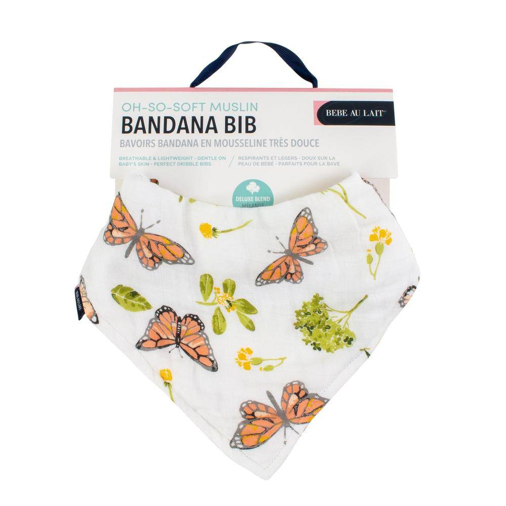 Butterfly Oh-So-Soft Muslin Bandana Bib - Bib - Bebe au Lait