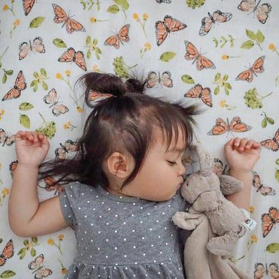 Butterfly Oh-So-Soft Muslin Crib Sheet - Crib Sheet - Bebe au Lait