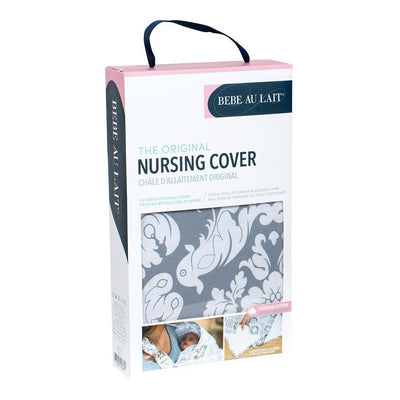 Chateau Silver Cotton Nursing Cover - Nursing Cover - Bebe au Lait