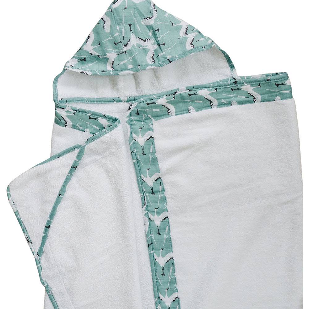 Crane Toddler Hooded Towel - Hooded Towel - Bebe au Lait