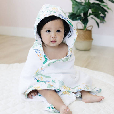 Dino Roar Baby Hooded Towel - Hooded Towel - Bebe au Lait