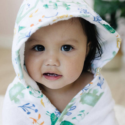 Dino Roar Baby Hooded Towel - Hooded Towel - Bebe au Lait