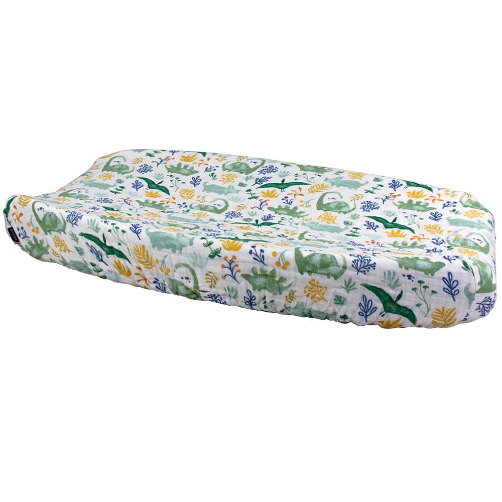 Dino Roar Changing Pad Cover - Changing Pad Cover - Bebe au Lait