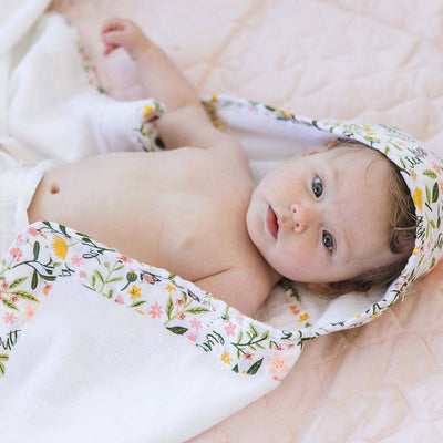 Flutterby Baby Hooded Towel - Hooded Towel - Bebe au Lait