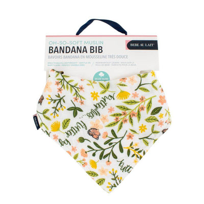 Flutterby Oh-So-Soft Muslin Bandana Bib - Bib - Bebe au Lait