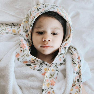 Flutterby Toddler Hooded Towel - Hooded Towel - Bebe au Lait